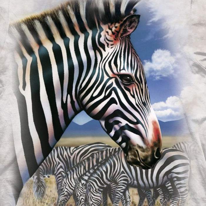 Zebra Portrait - Adult Unisex T-Shirt