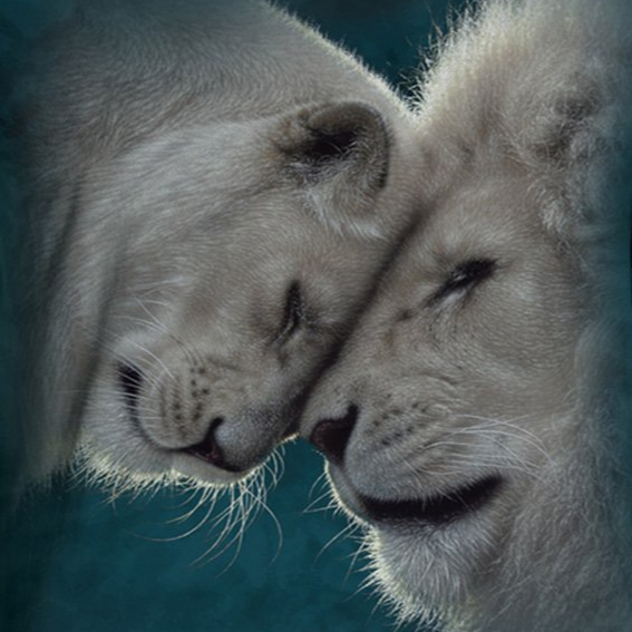 White Lions Love - Adult Unisex Long Sleeve T-Shirt