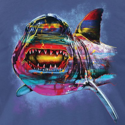 Painted Shark - Men's Tri-Blend T-Shirt