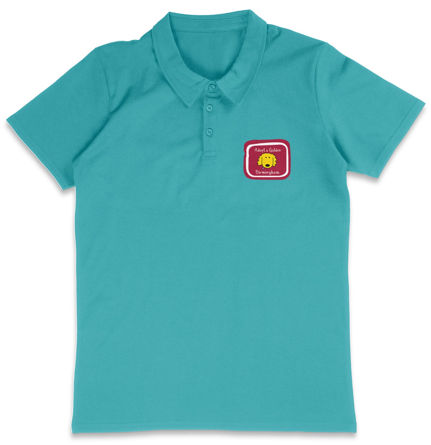 Adopt a Golden Birmingham LC Logo - Adult Micro-Mesh Polo - Tropical Blue - Large - Specs