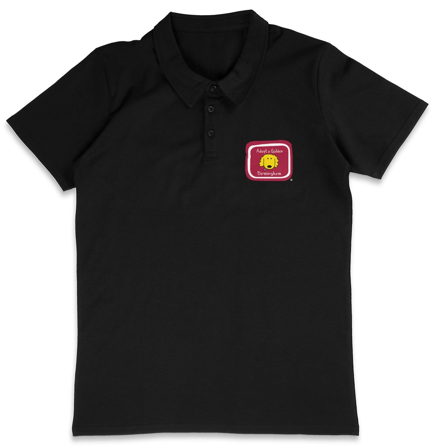 Adopt a Golden Birmingham LC Logo - Adult Micro-Mesh Polo - Tropical Blue - 3X-Large - Black