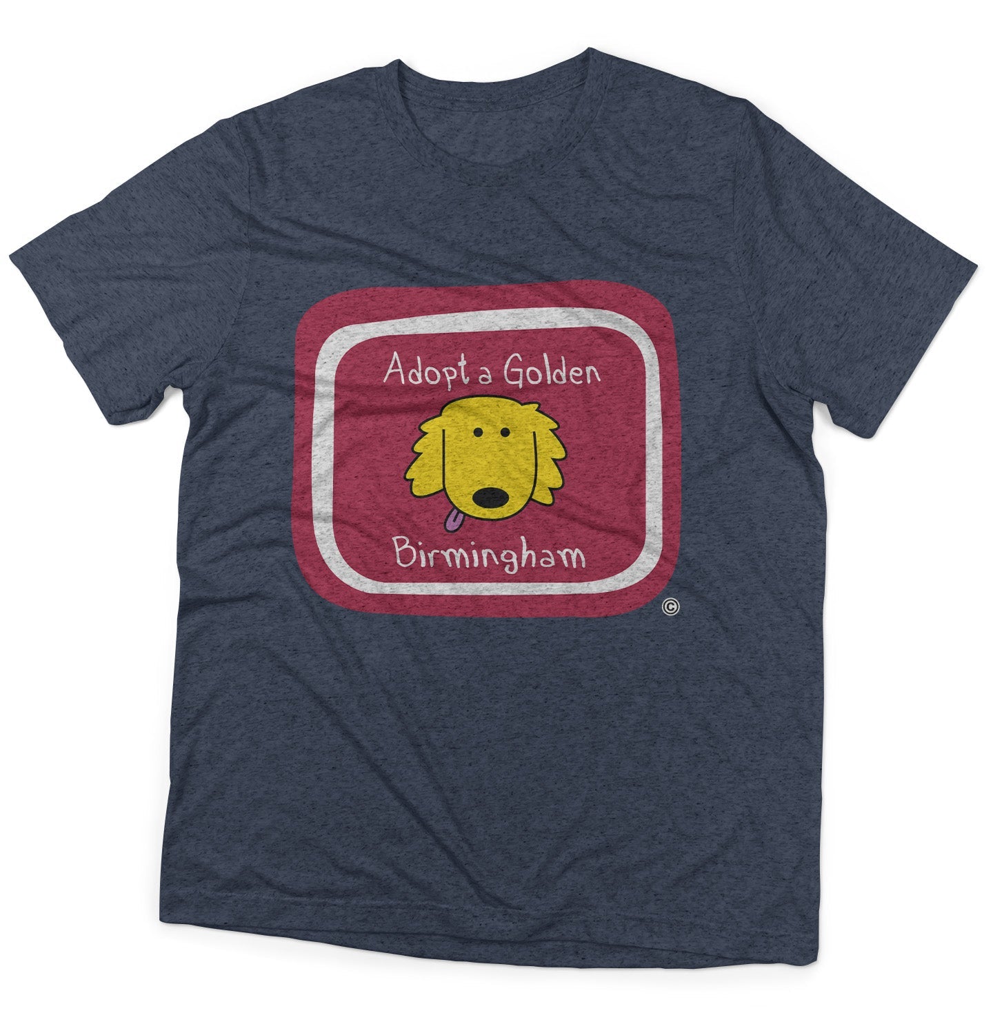 Adopt a Golden Birmingham Logo - Adult Tri-Blend T-Shirt