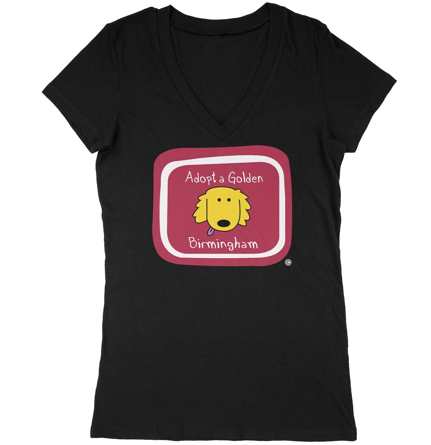 Adopt a Golden Birmingham Logo - Women's V-Neck T-Shirt