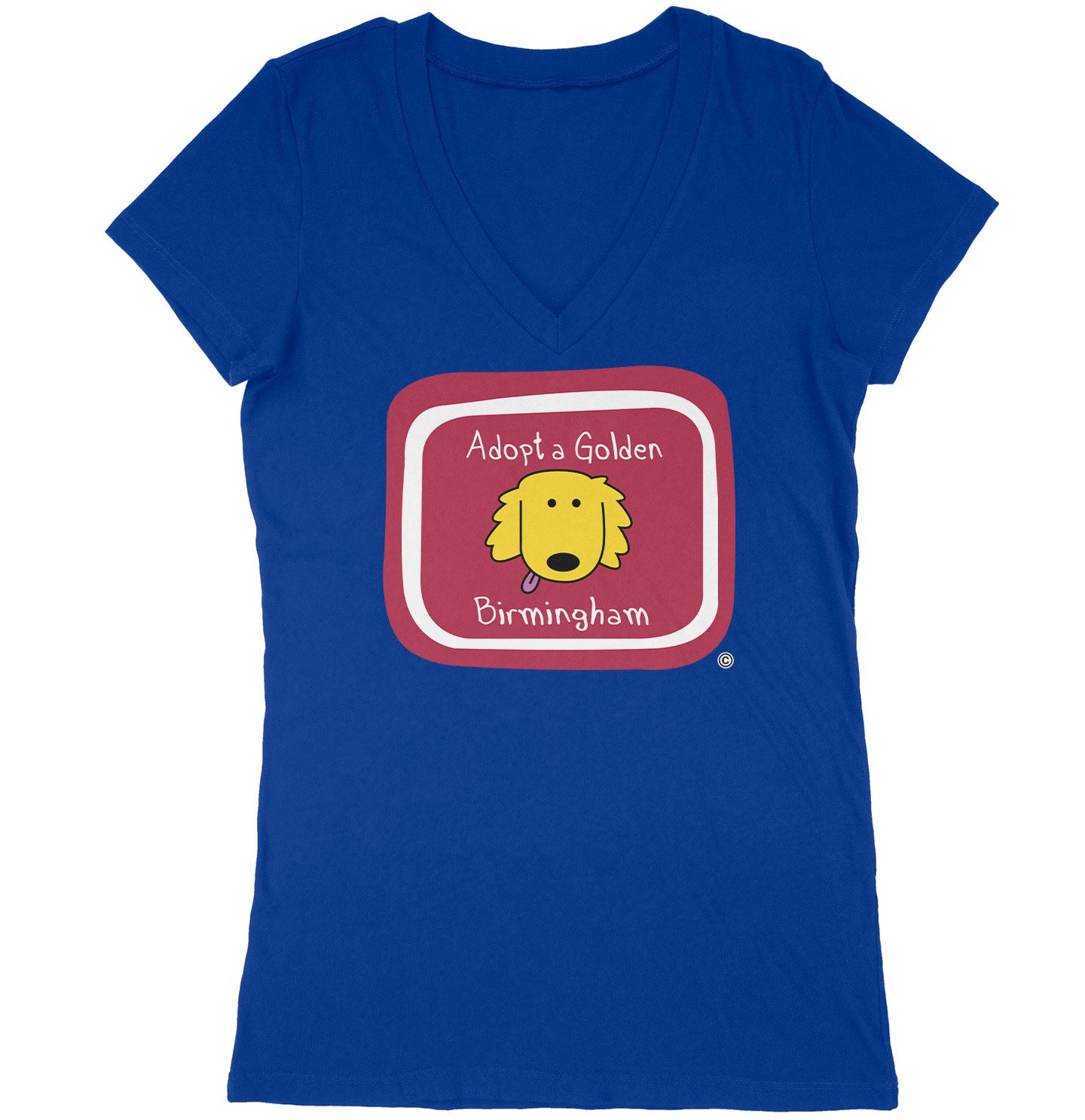Adopt a Golden Birmingham Logo - Women's V-Neck T-Shirt