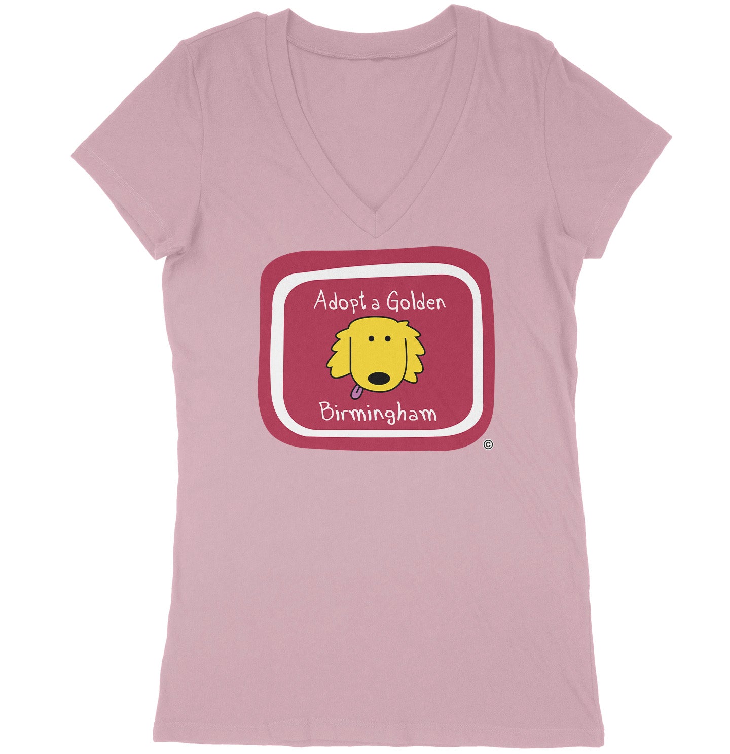 Adopt a Golden Birmingham Logo - Women's V-Neck T-Shirt