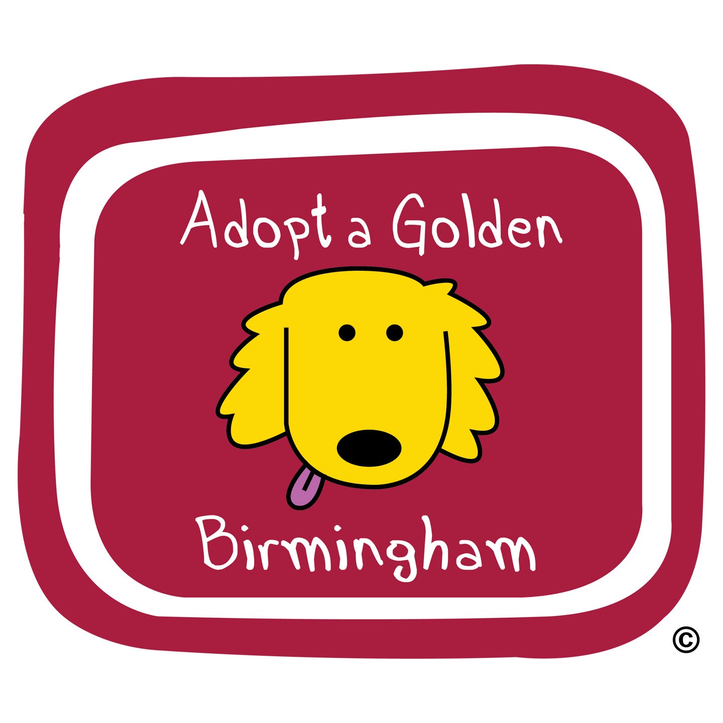 Adopt a Golden Birmingham Logo - Women's V-Neck T-Shirt