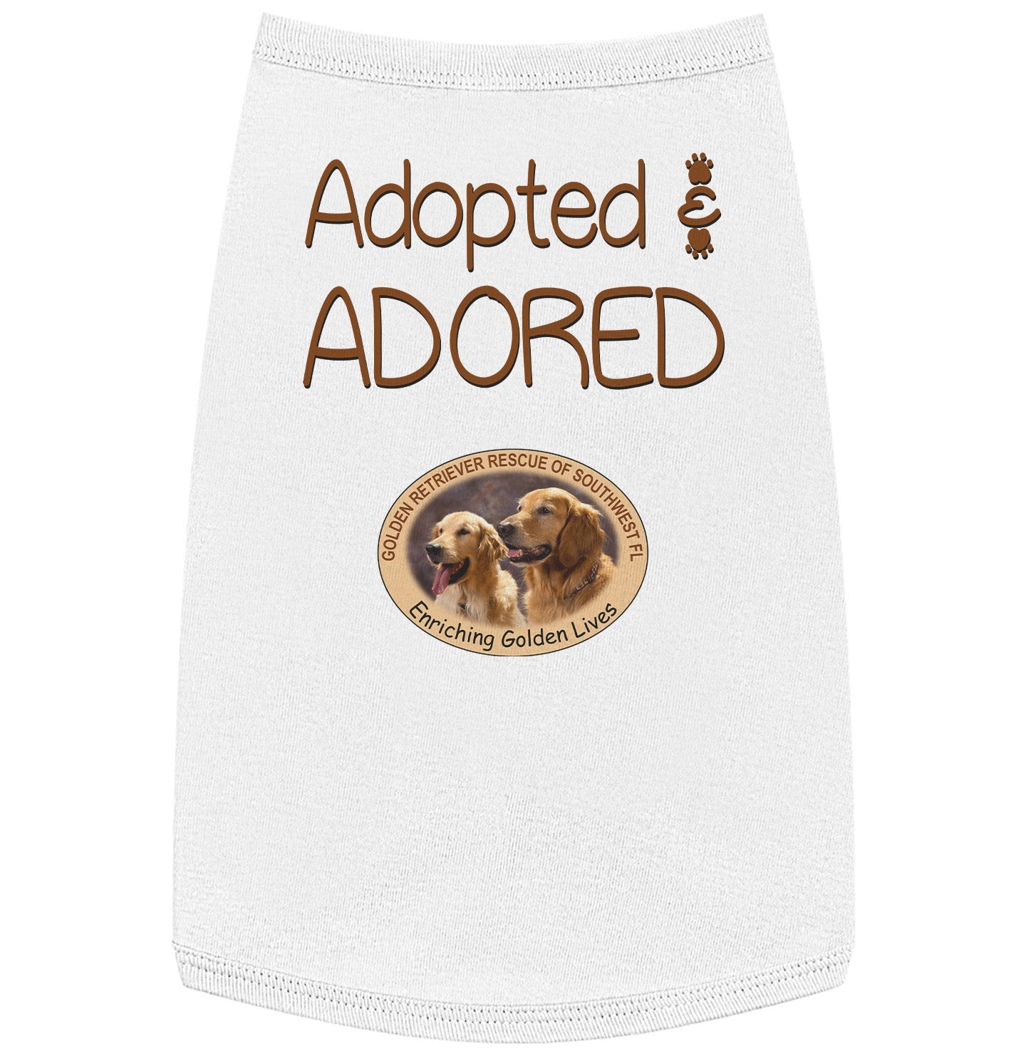 Adopted and Adored GRRSWF - Pet Tank Top - White