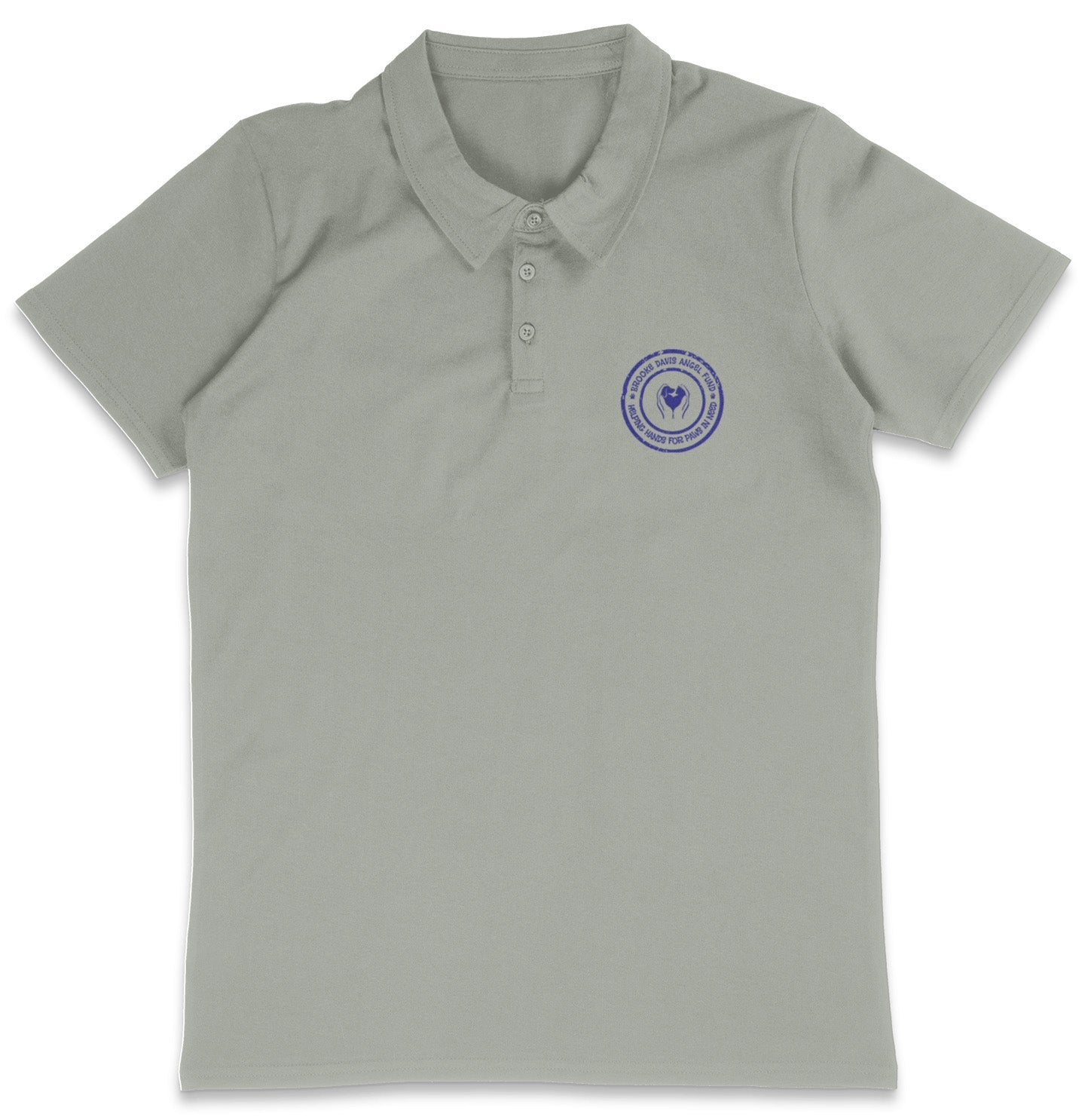 Brooke Davis Angel Fund Circle LC Logo - Adult Micro-Mesh Polo - Light Blue - 2X-Large - Yellow