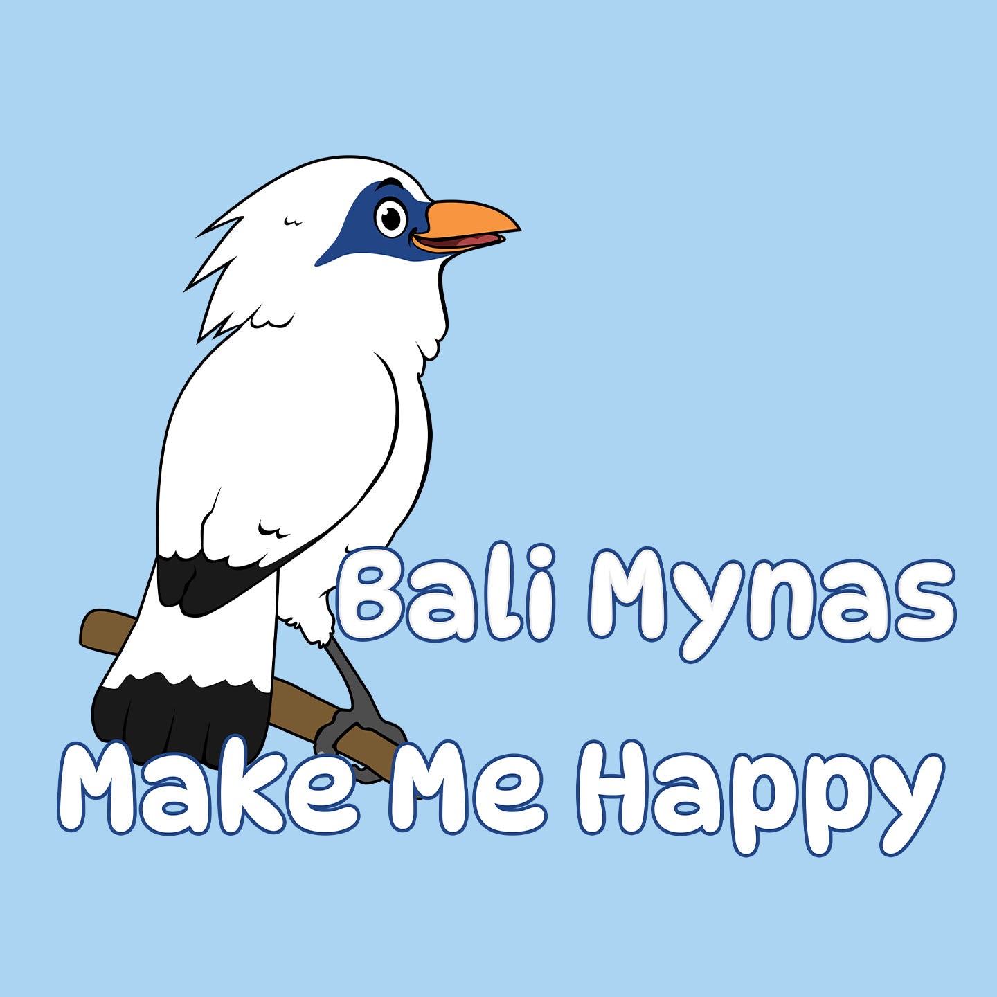 Bali Myna Toon Make Me Happy - Kids' Unisex T-Shirt - Graphic
