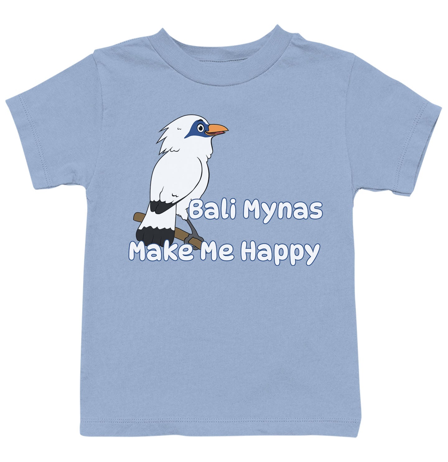 Bali Myna Toon Make Me Happy - Kids' Unisex T-Shirt - Light Blue