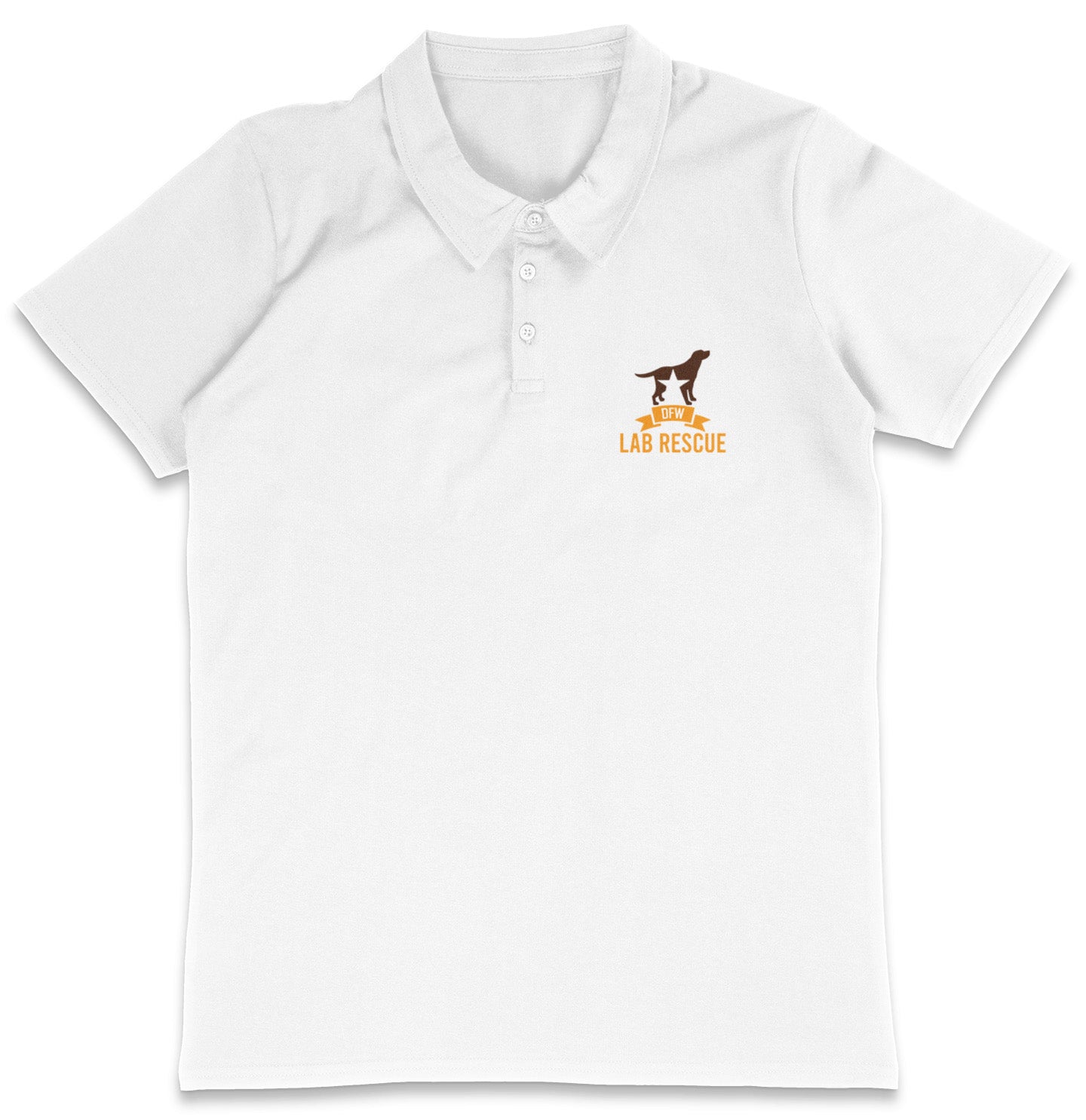 DFW Lab Rescue LC Logo - Adult Micro-Mesh Polo - Light Blue - 2X-Large - White