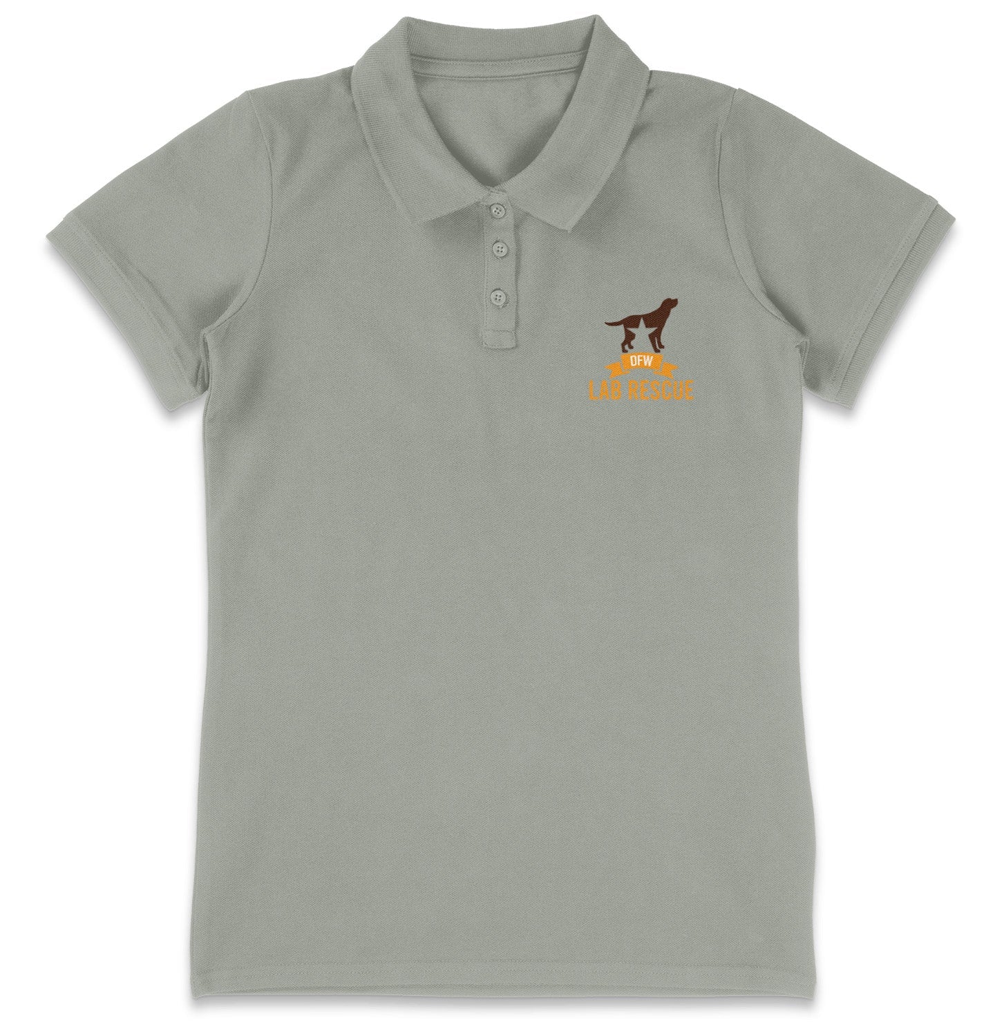 DFW Lab Rescue LC Logo - Women's Micro-Mesh Polo - Light Blue - X-Large - Sizes