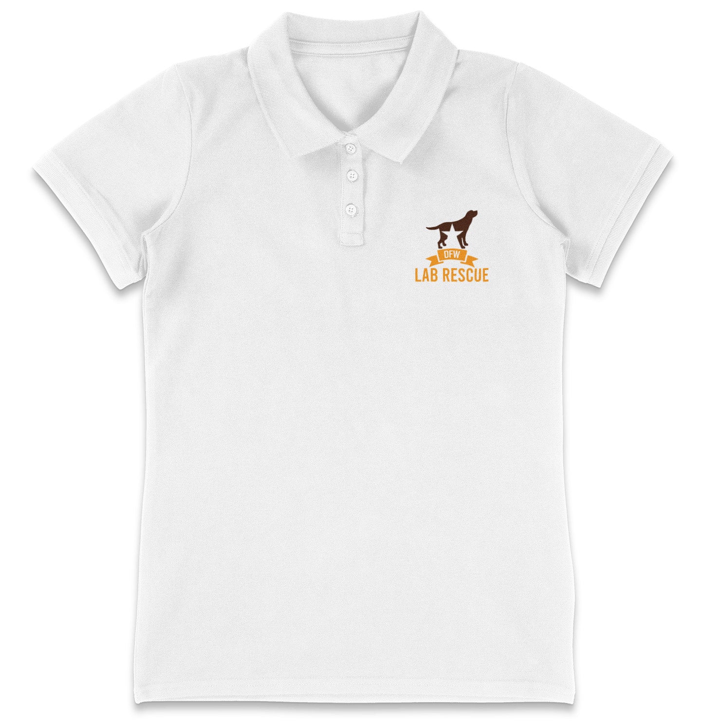 DFW Lab Rescue LC Logo - Women's Micro-Mesh Polo - Light Blue - 2X-Large - White