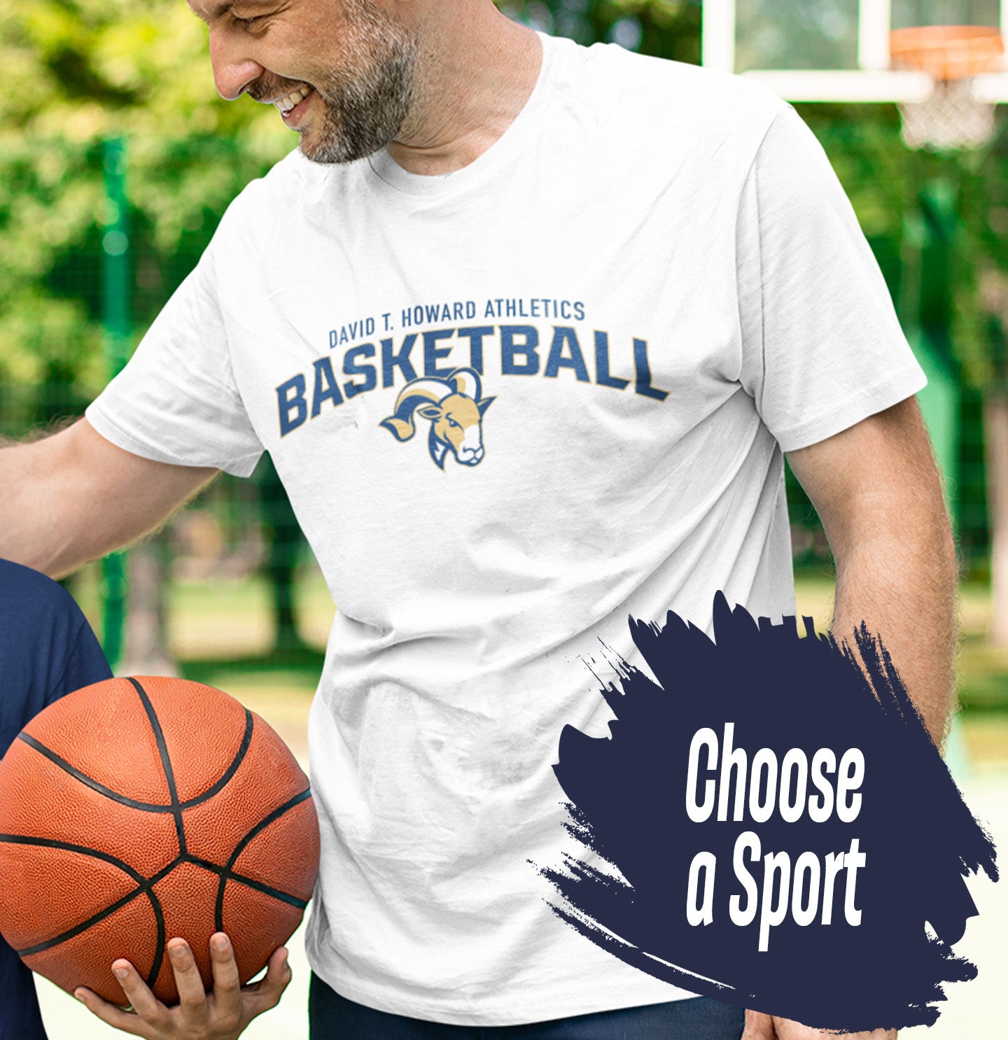 DTH Rams Athletics Full Color Sport Arch - Adult Unisex T-Shirt