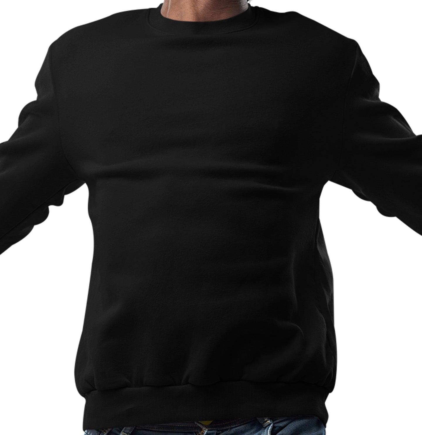 DTH Rams Athletics Full Color Sport Arch - Adult Unisex Crewneck Sweatshirt - Black