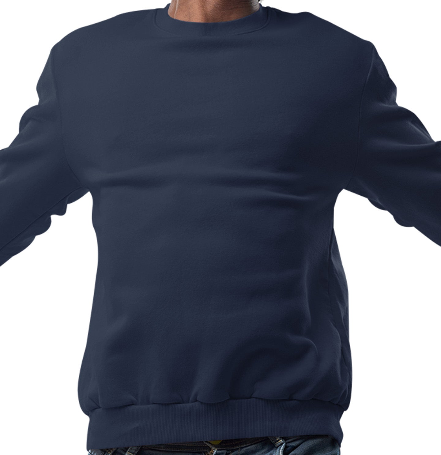 DTH Rams Athletics Full Color Sport Arch - Adult Unisex Crewneck Sweatshirt - Navy