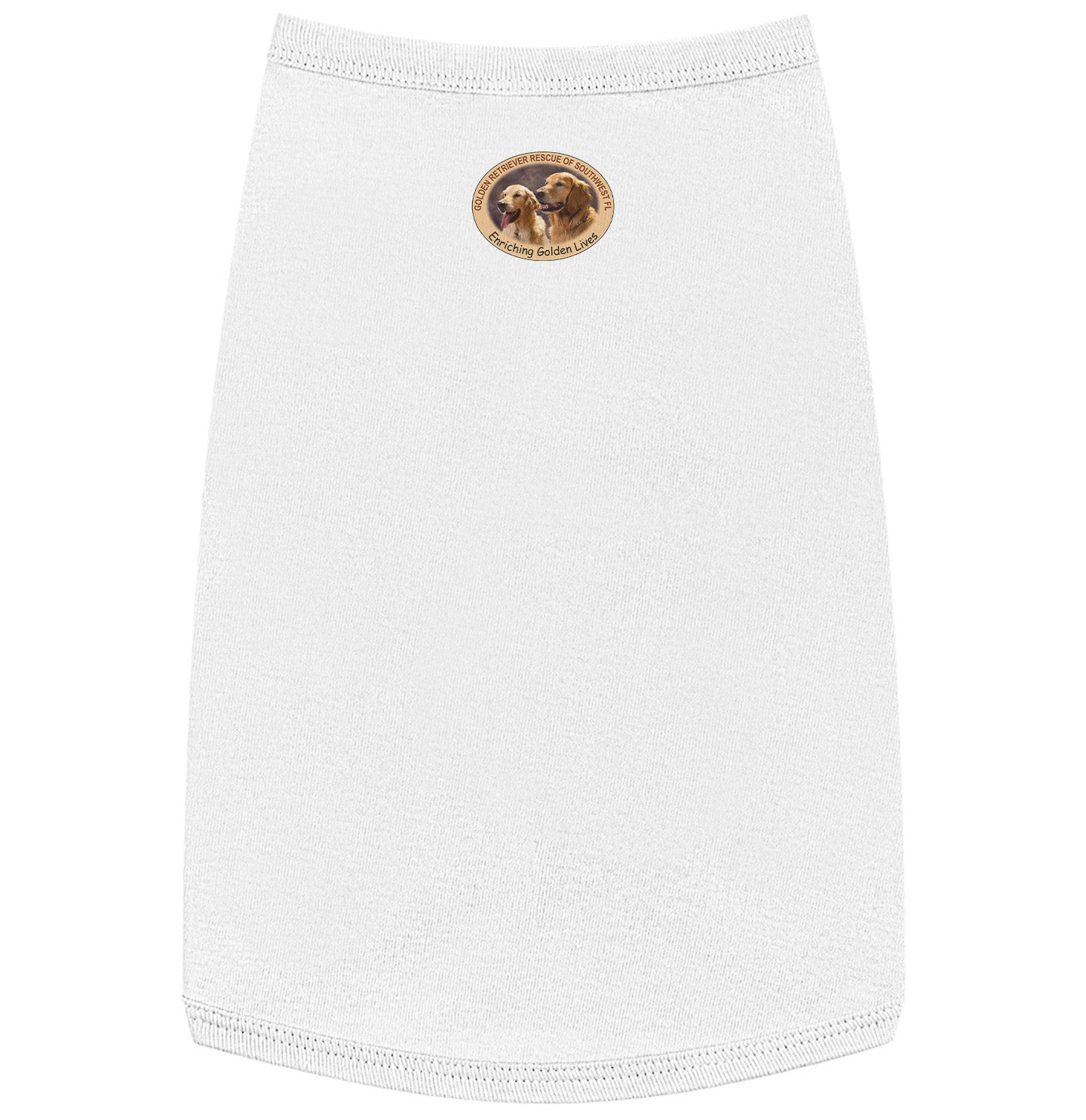 GRRSWF Name and Number - Personalized Custom Pet Tank Top - White