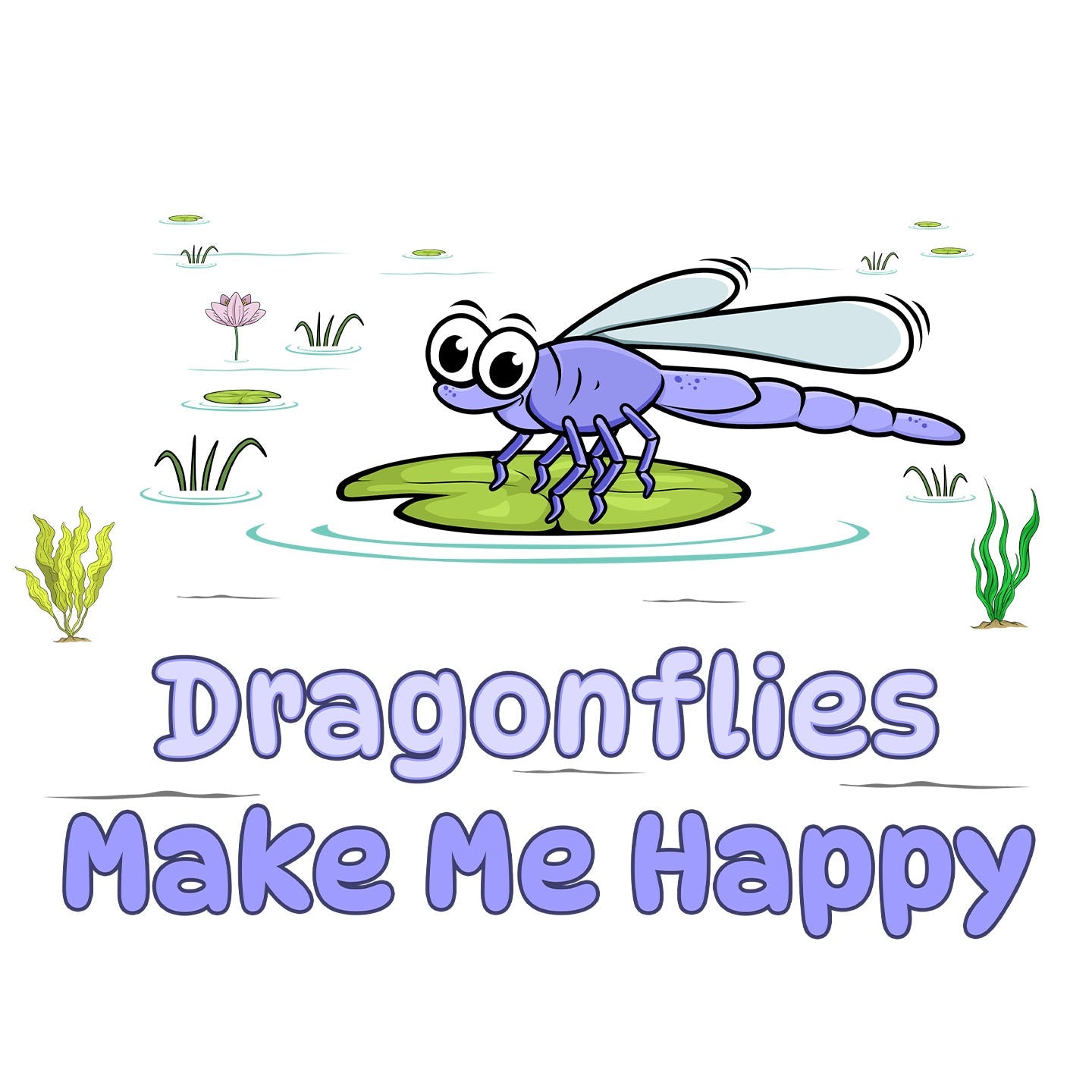 Dragonfly Toon Make Me Happy - Toddler Unisex T-Shirt - Graphic