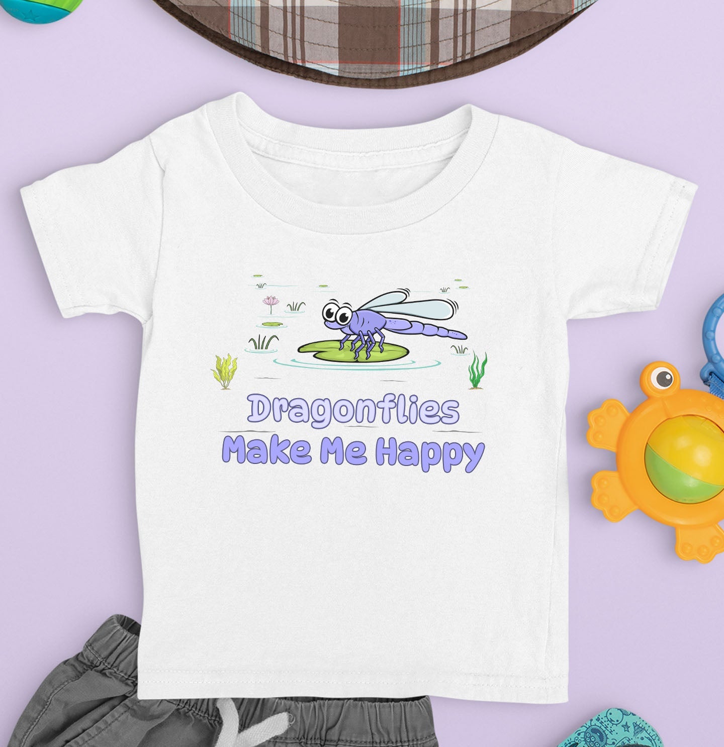 Dragonfly Toon Make Me Happy - Toddler Unisex T-Shirt - Main