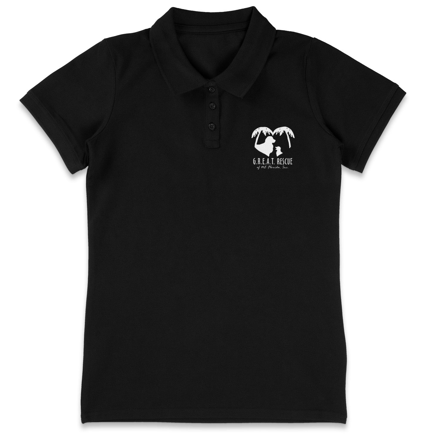 G.R.E.A.T. Rescue LC Logo - Women's Micro-Mesh Polo - Black - X-Large - Sizes