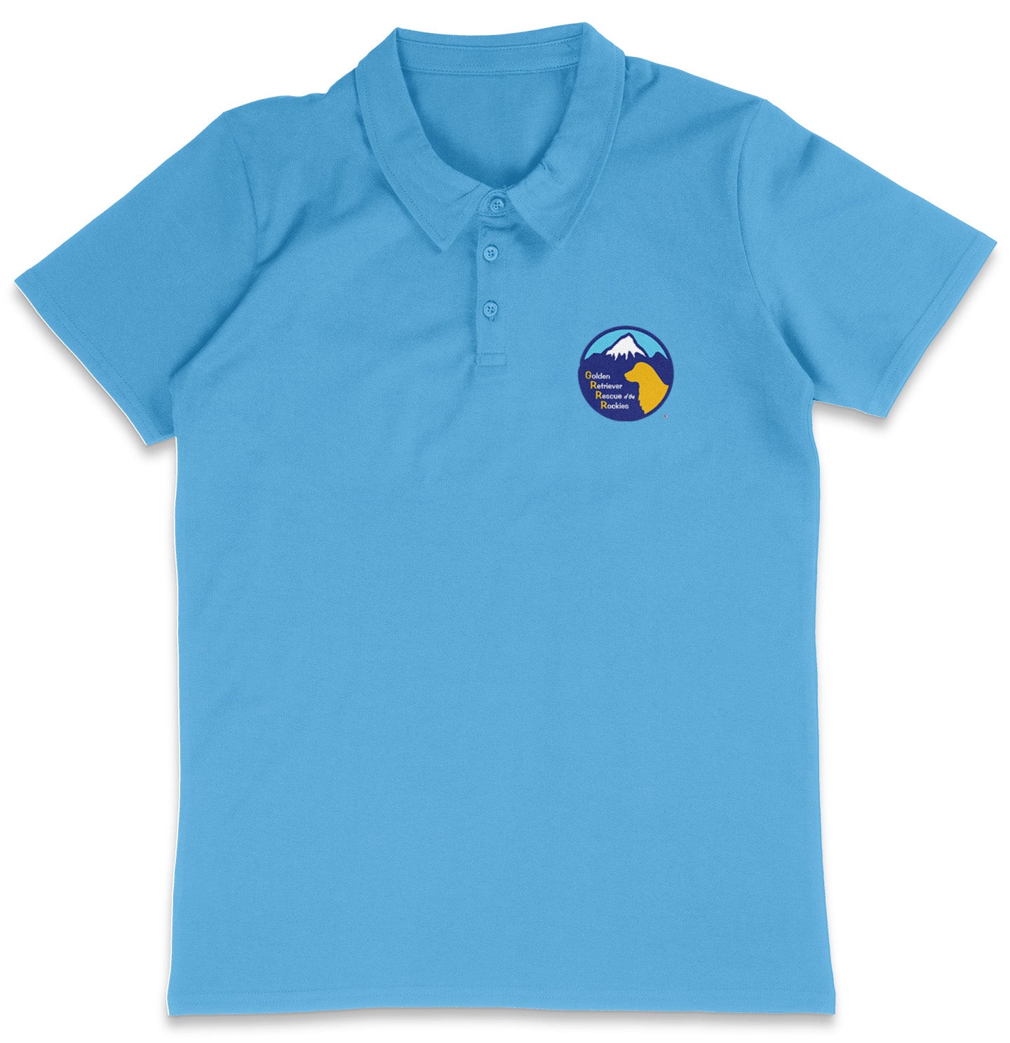 GRRR LC Logo - Adult Micro-Mesh Polo - Light Blue - X-Large - Sizes