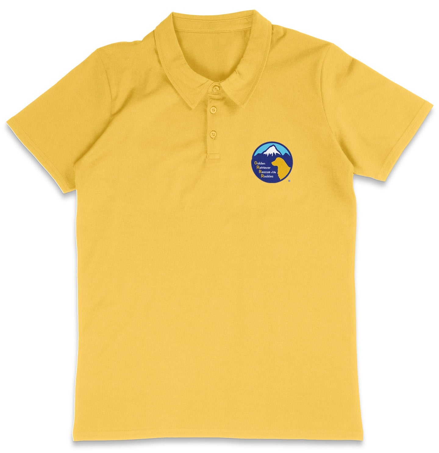 GRRR LC Logo - Adult Micro-Mesh Polo - Light Blue - 3X-Large - Yellow