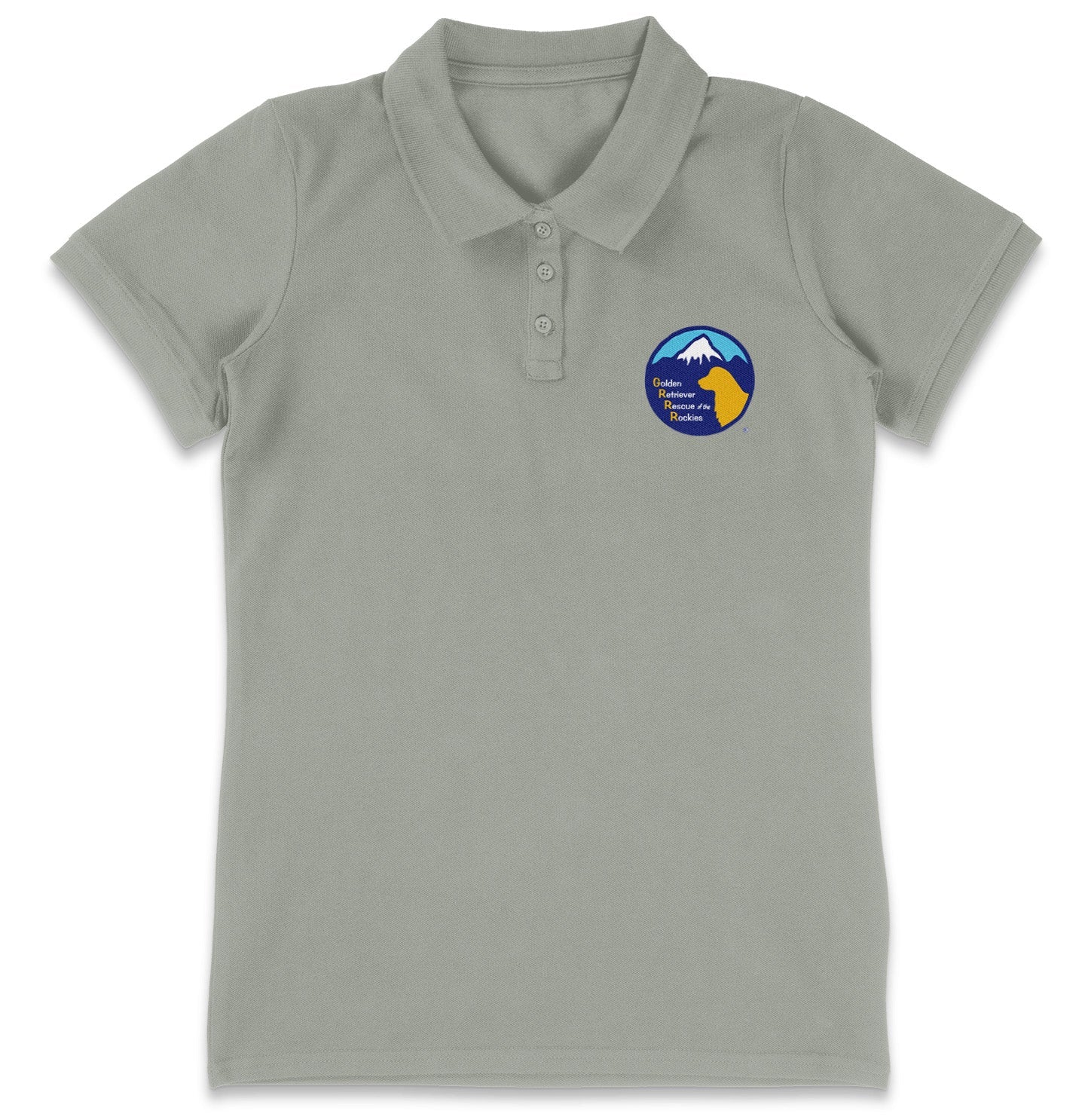GRRR LC Logo - Women's Micro-Mesh Polo - Light Blue - 2X-Large - Grey
