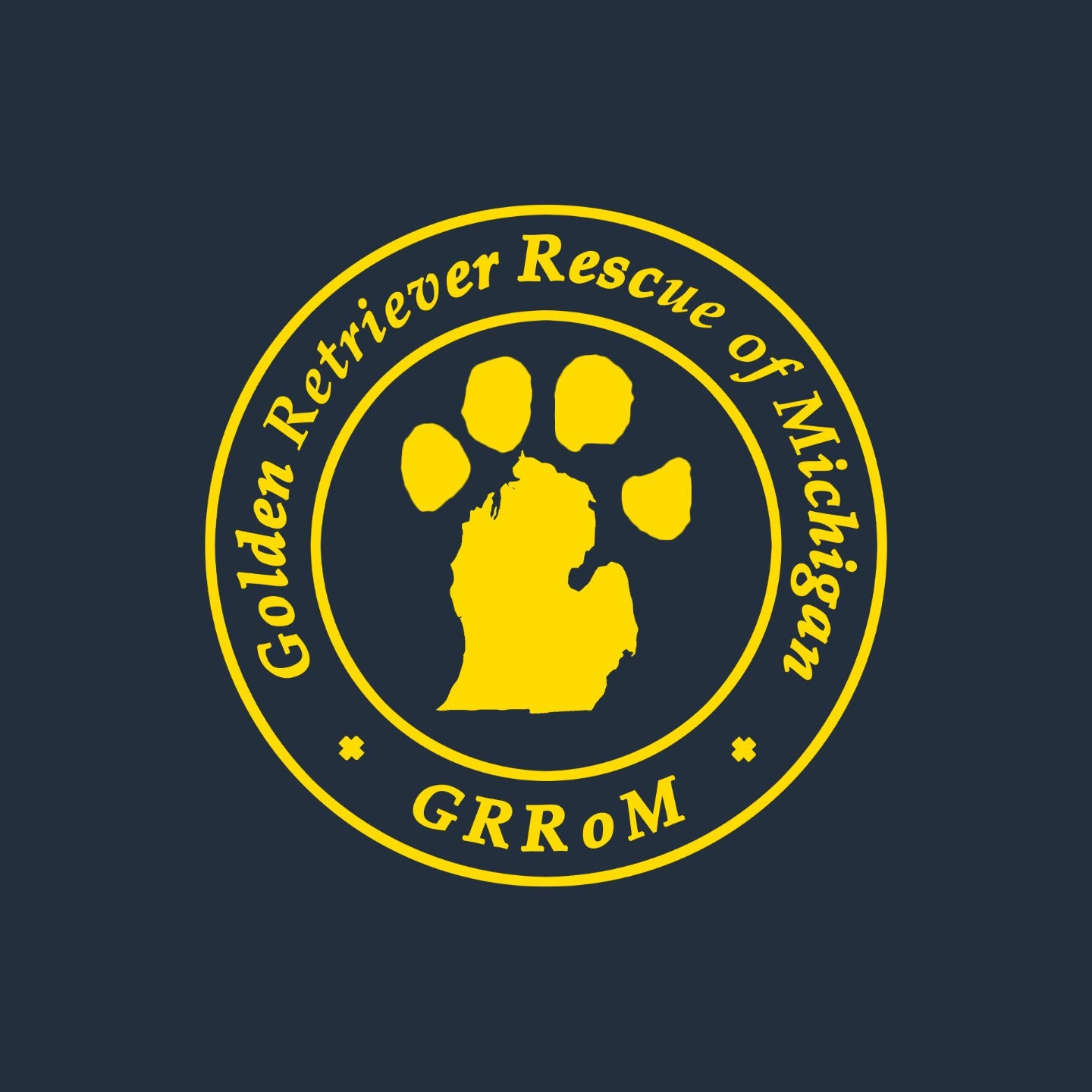 Golden Retriever Rescue of Michigan LC Logo - Adult Micro-Mesh Polo - Black - Large - Specs