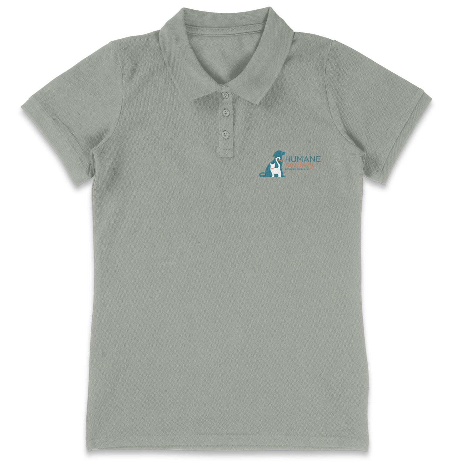Humane Society Greater Savannah LC Logo - Women's Micro-Mesh Polo - Light Blue - Medium - Navy