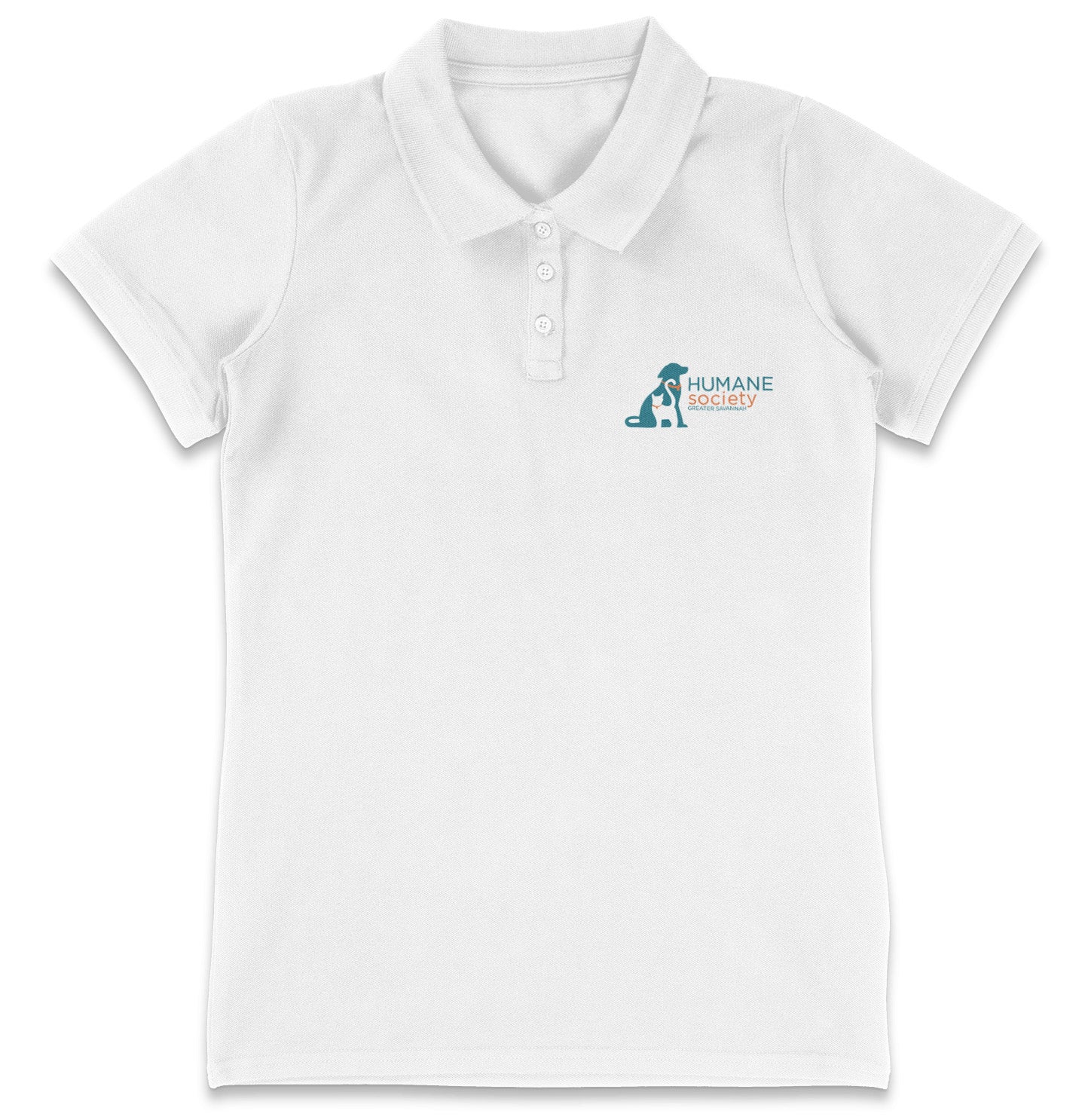Humane Society Greater Savannah LC Logo - Women's Micro-Mesh Polo - Tropical Blue - Medium - Graphic