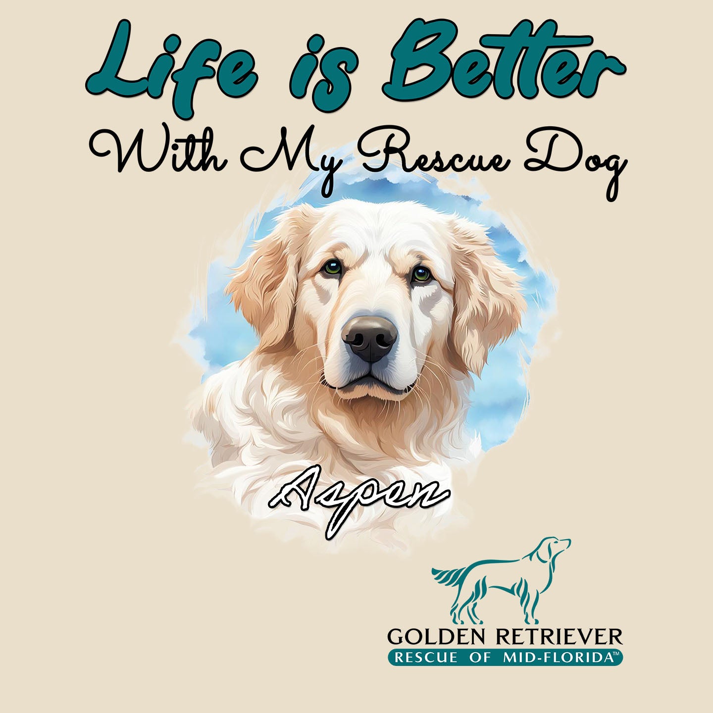 Life is Better With My GRRMF Rescue Pet - Personalized Custom Cotton Canvas Tote