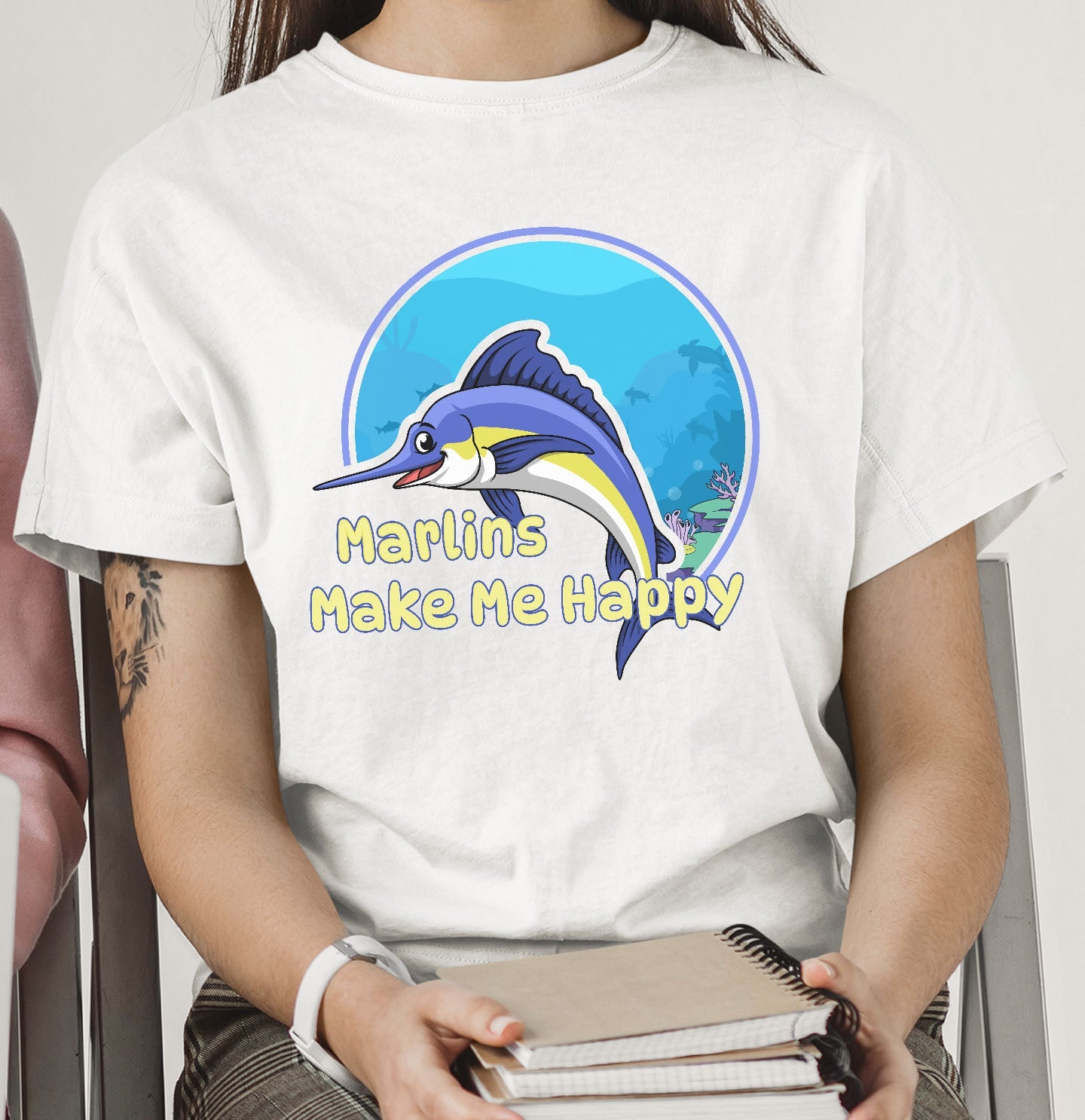 Marlin Toon Make Me Happy - Adult Unisex T-Shirt - Main