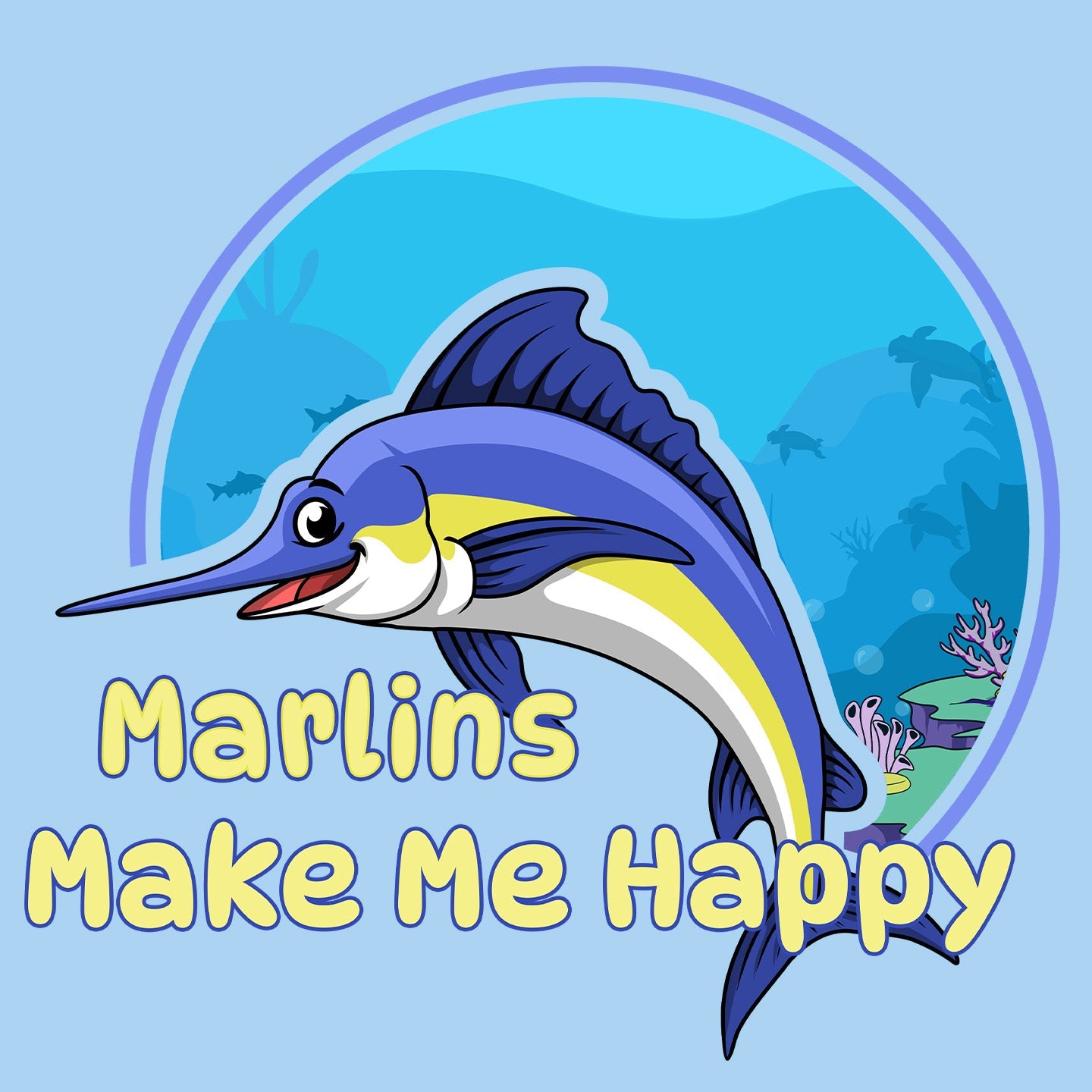 Marlin Toon Make Me Happy - Kids' Unisex T-Shirt - Graphic