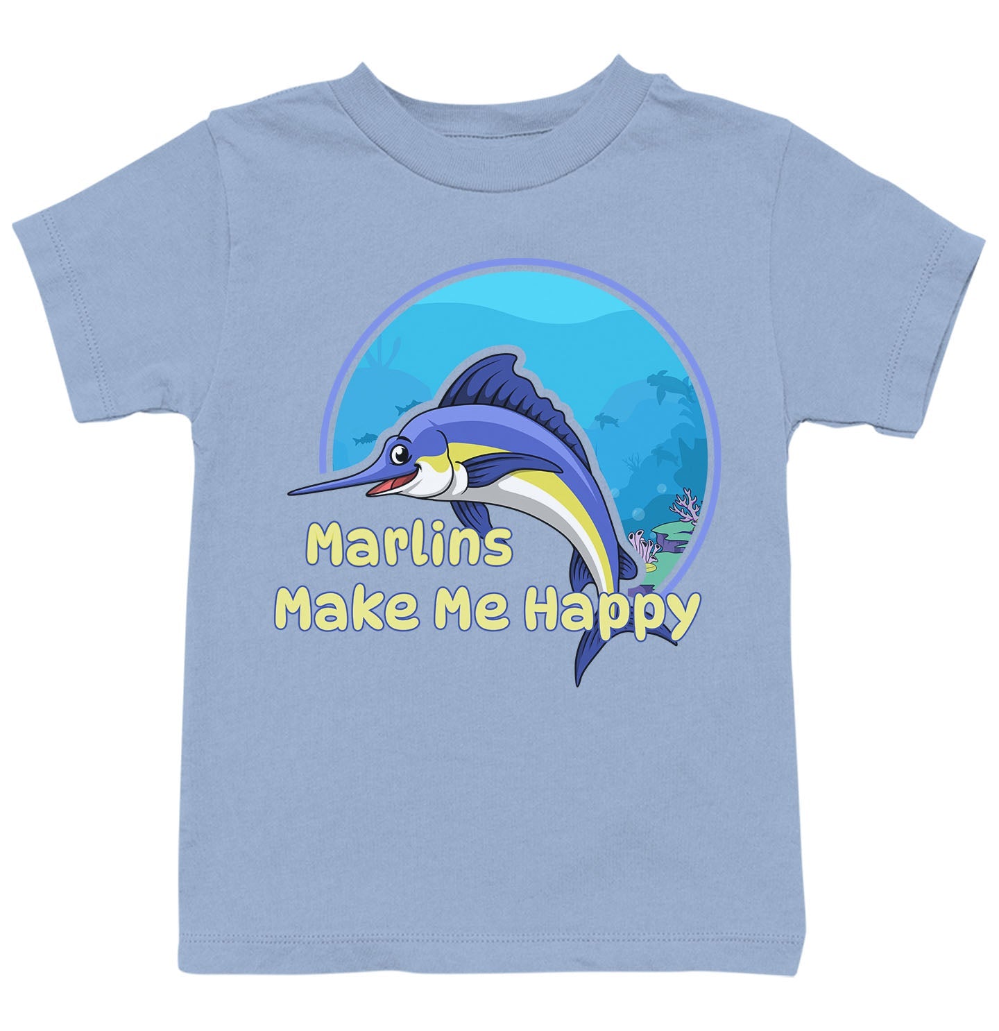 Marlin Toon Make Me Happy - Kids' Unisex T-Shirt - Light Blue