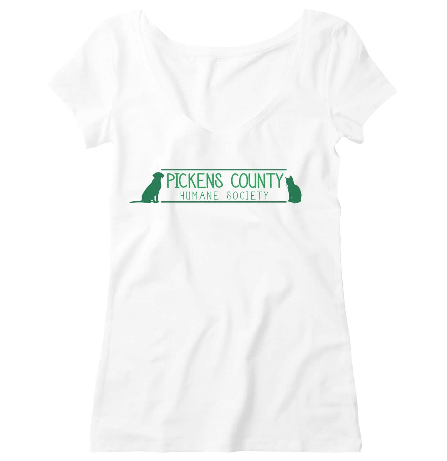PCHS Logo - Women's V-Neck T-Shirt - White