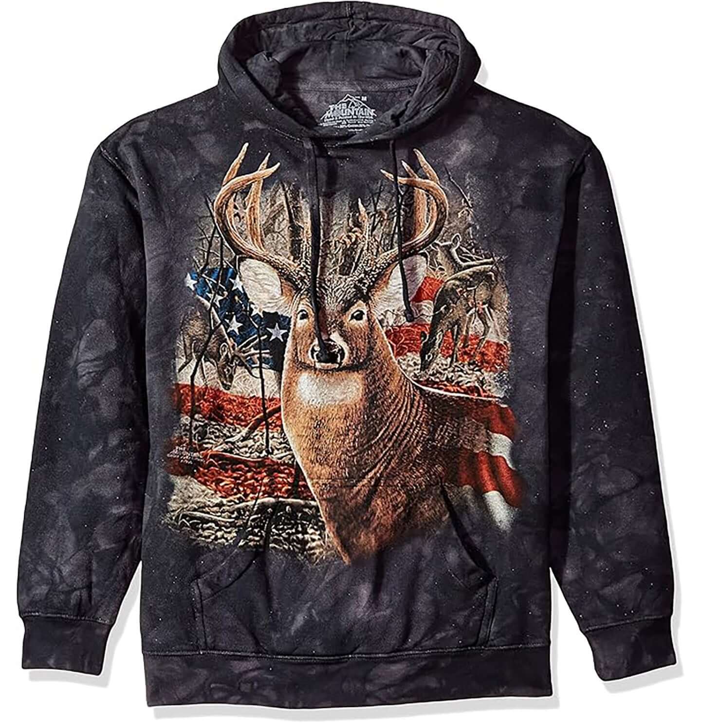 Patriotic Buck - Adult Unisex Hoodie Sweatshirt