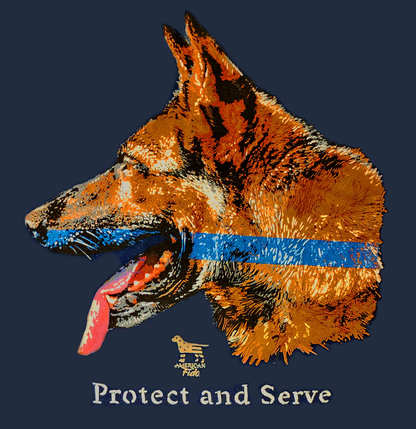 Protect and Serve German Shepherd - Adult Unisex T-Shirt