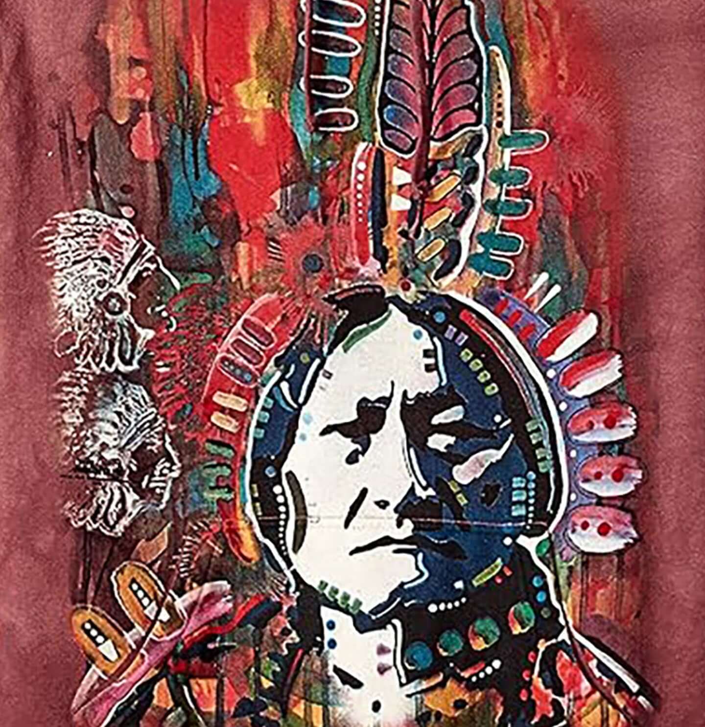 Sitting Bull - Adult Unisex Hoodie Sweatshirt