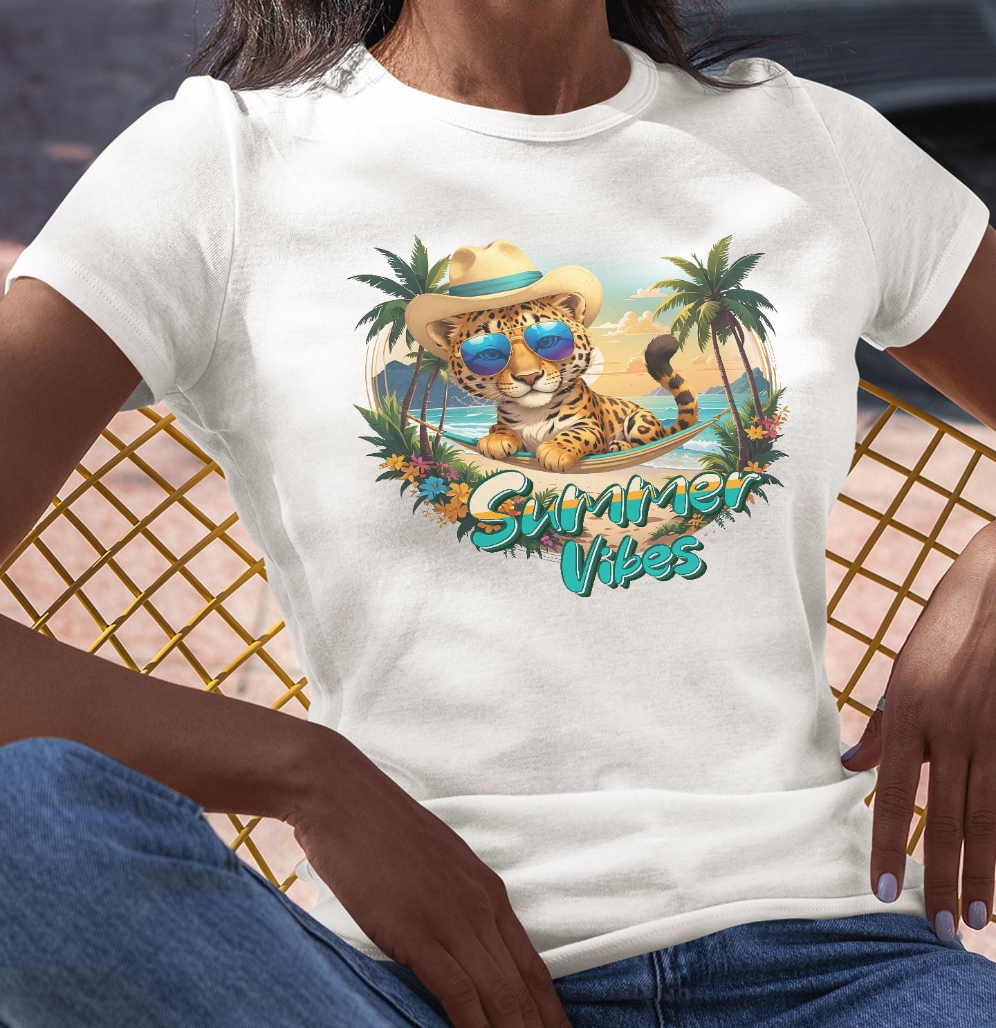 Summer Vibes Leopard - Women's Tri-Blend T-Shirt - Main