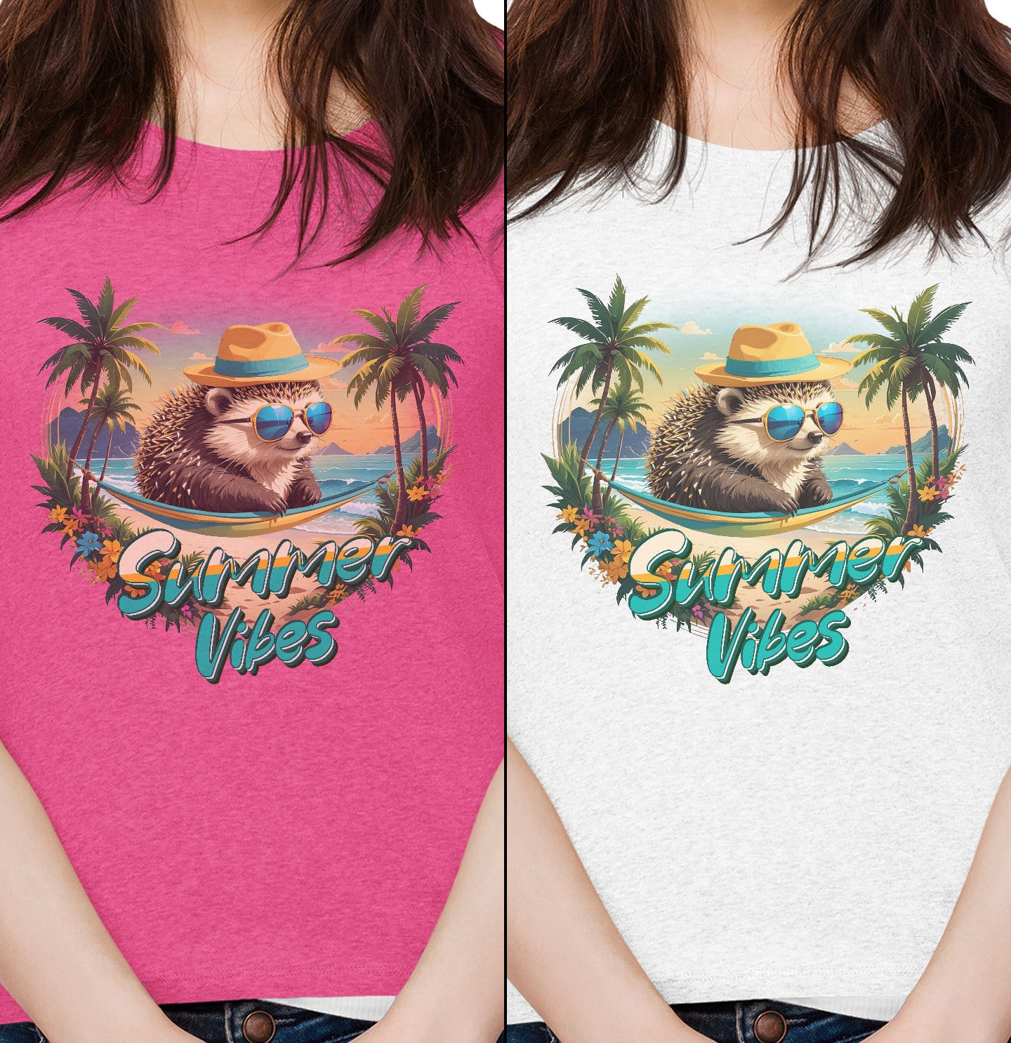 Summer Vibes Porcupine - Women's Tri-Blend T-Shirt