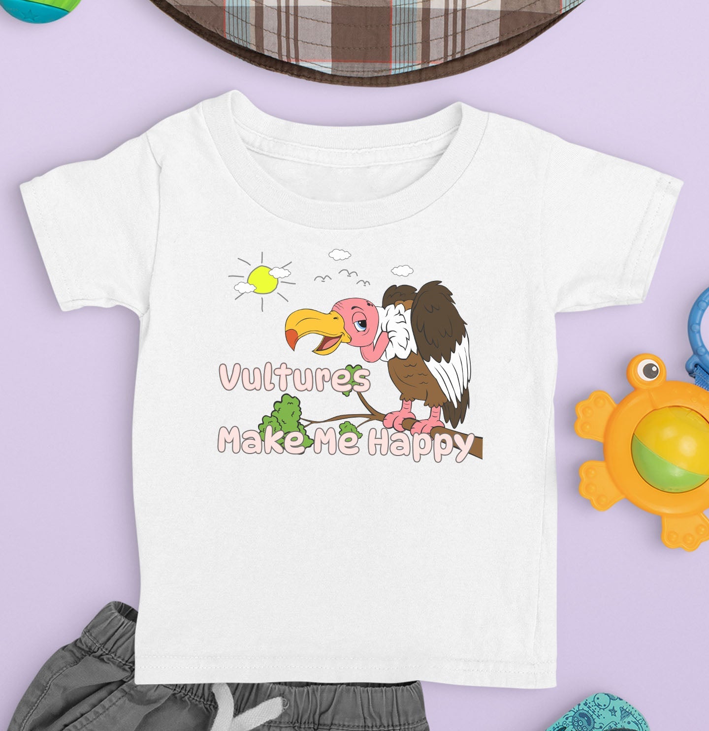Vulture Toon Make Me Happy - Toddler Unisex T-Shirt - Main