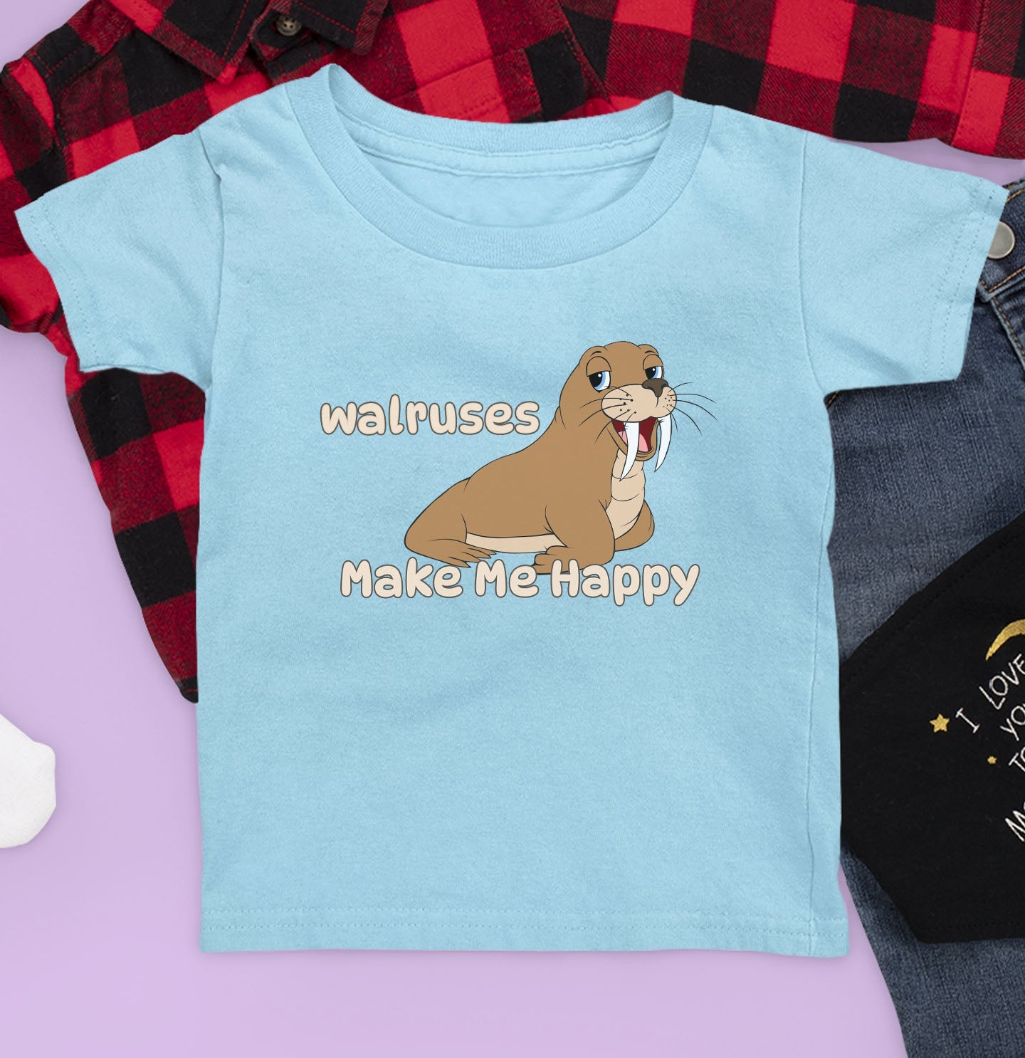 Walrus Toon Make Me Happy - Kids' Unisex T-Shirt - Main