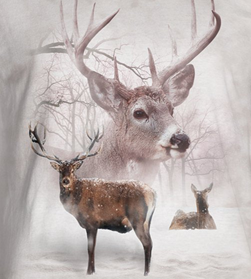 Wintertime Deer - Adult Unisex Long Sleeve T-Shirt