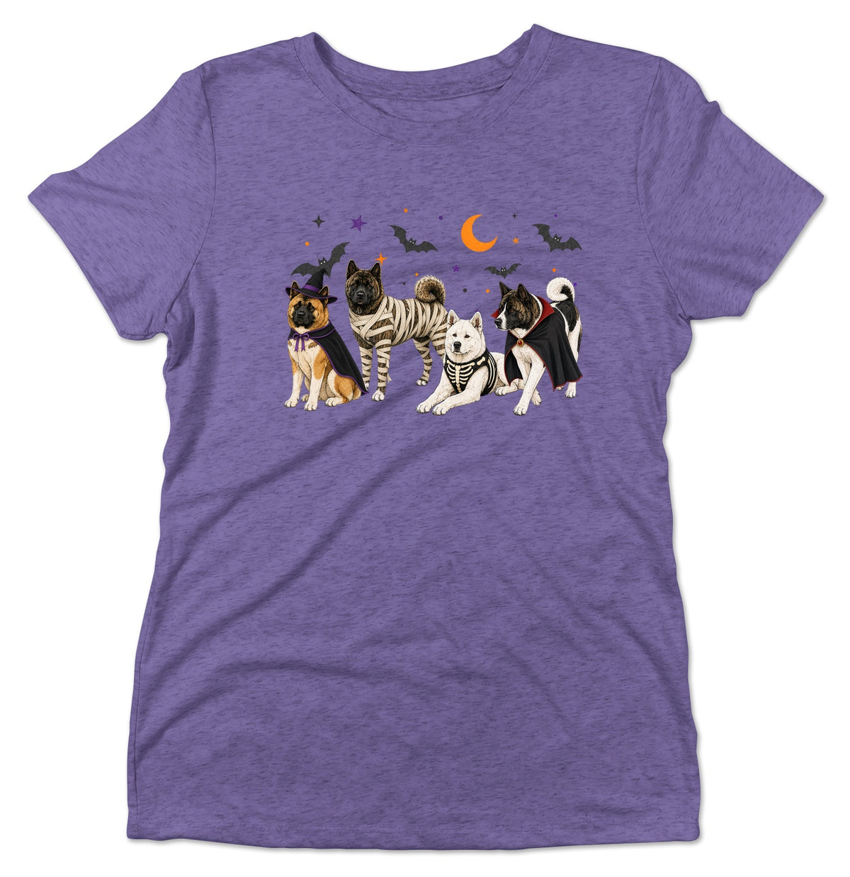 Akita Halloween Lineup - Women's Tri-Blend T-Shirt