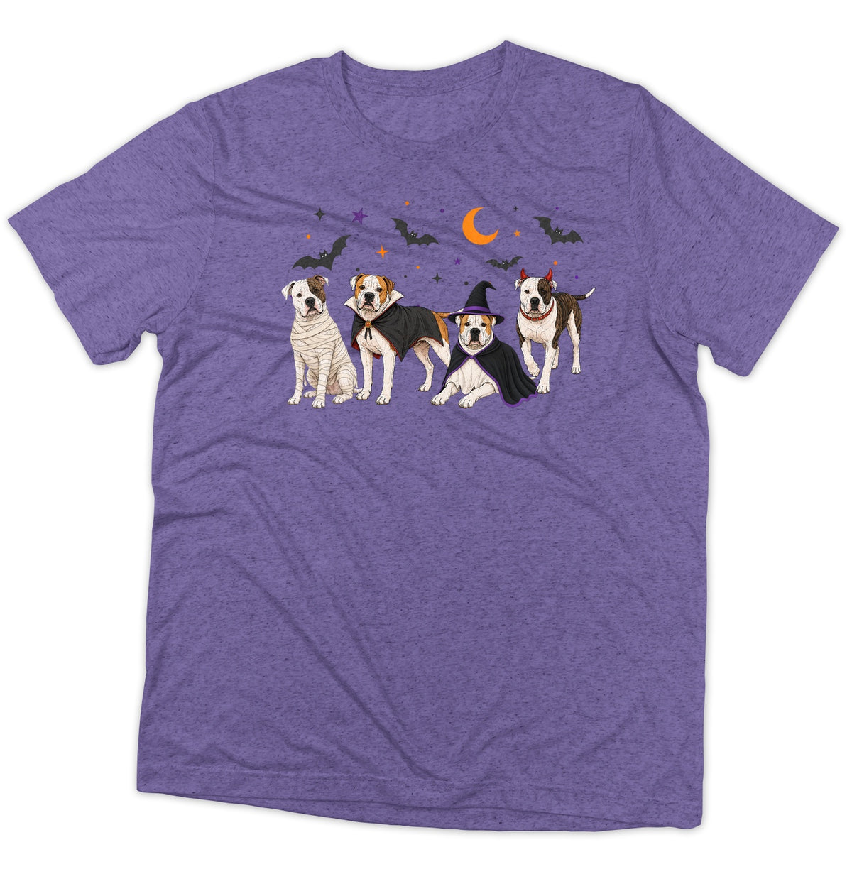 American Bulldog Halloween Lineup - Adult Tri-Blend T-Shirt