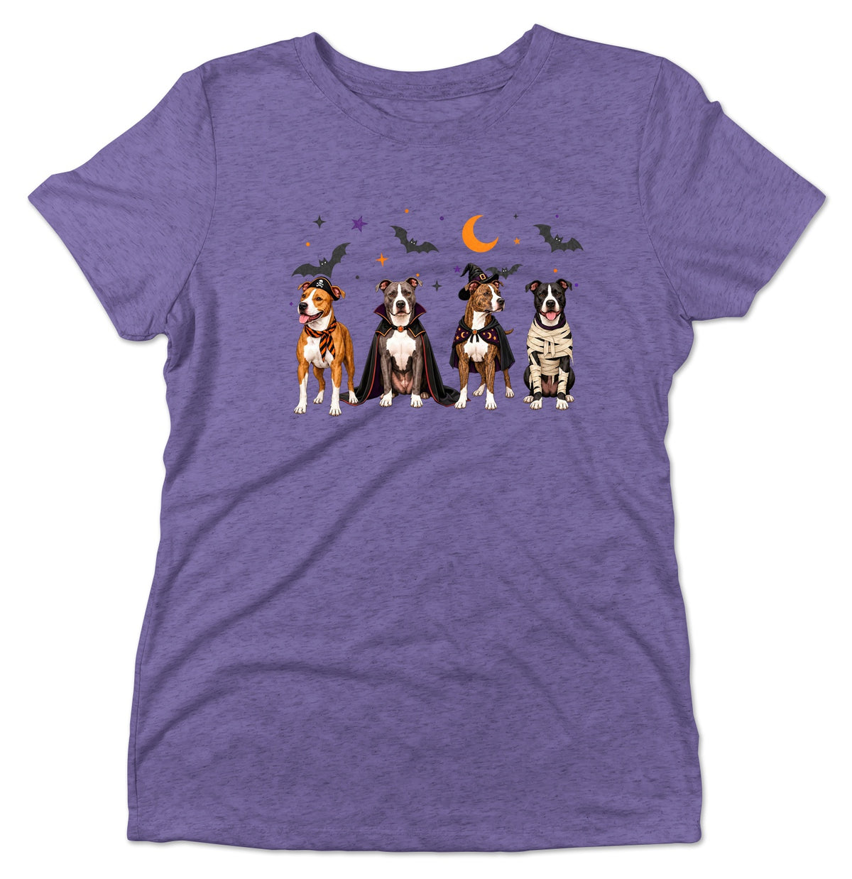 American Pit Bull Terrier Halloween Lineup - Women's Tri-Blend T-Shirt