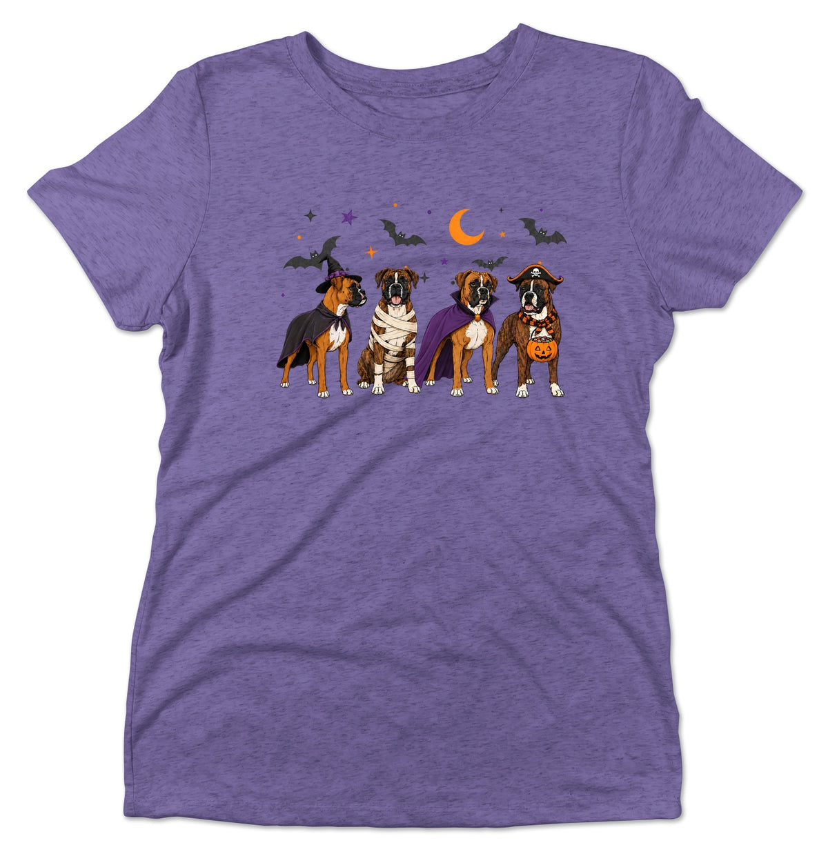 Boxer Halloween Lineup - Women's Tri-Blend T-Shirt