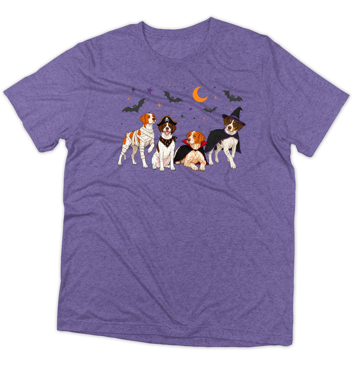 Brittany Halloween Lineup - Adult Tri-Blend T-Shirt