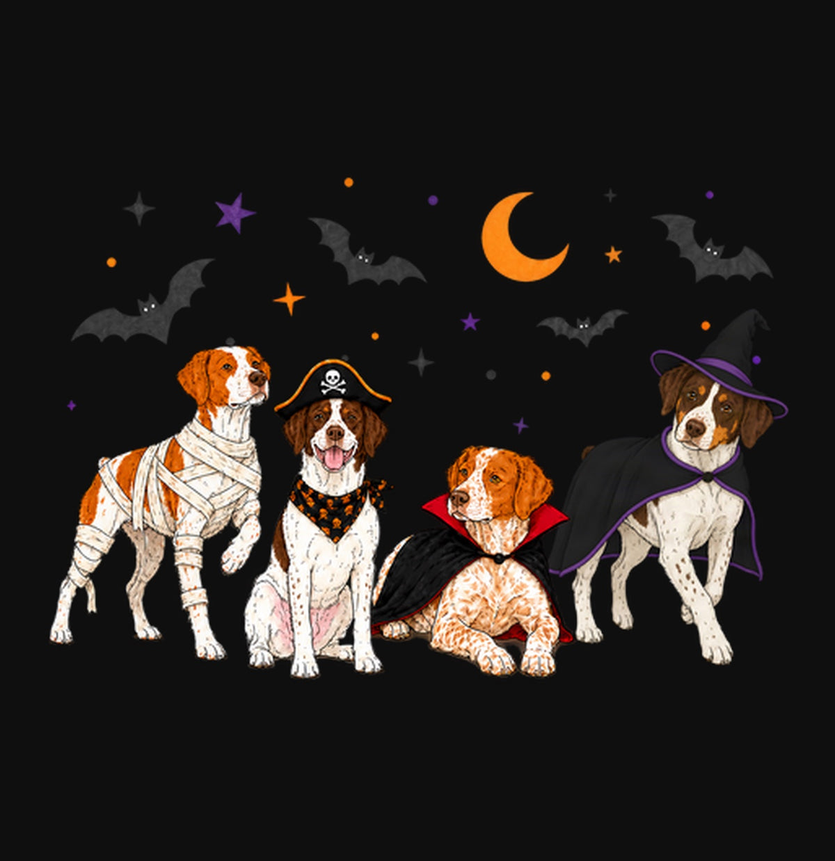 Brittany Halloween Lineup - Adult Unisex Crewneck Sweatshirt