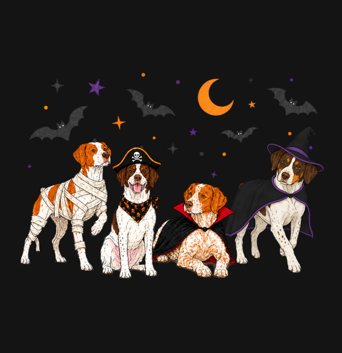 Brittany Halloween Lineup - Kids Unisex T-Shirt